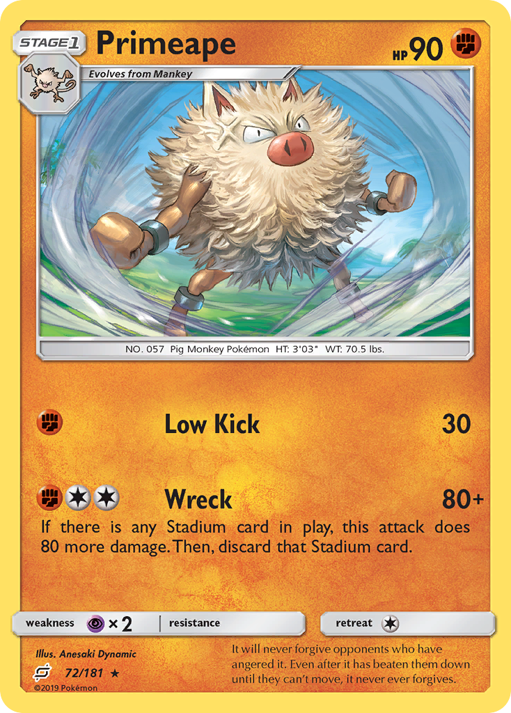 Team Up Primeape #72/181